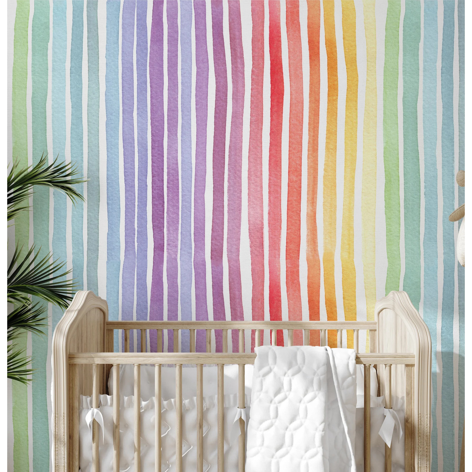 Carta da Parati a Righe Arcobaleno
