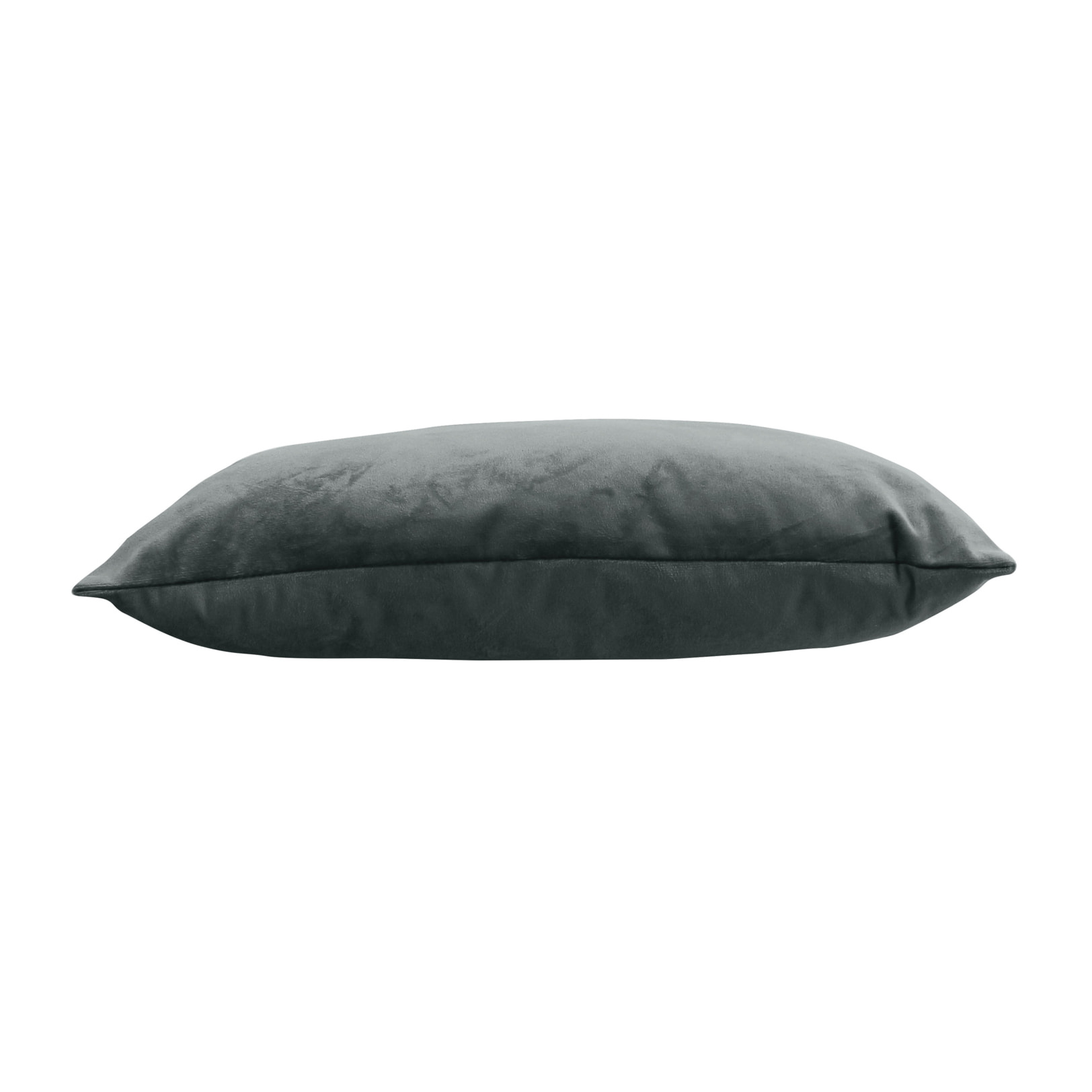 Coussin déhoussable en velours uni - Gris clair