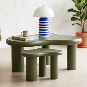 Lot de 2 tables basses organiques gigognes - WAVE