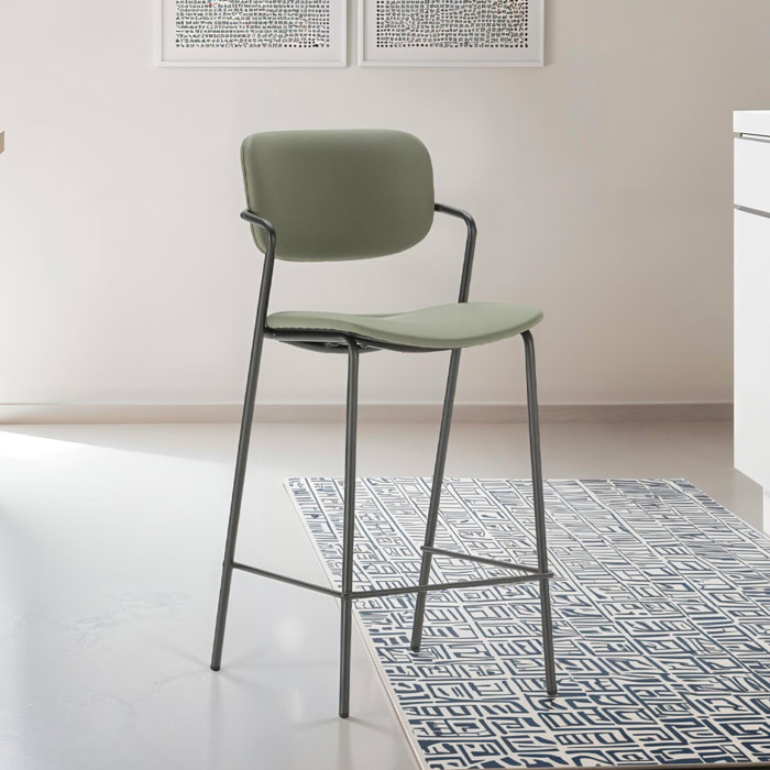 Lot de 2 tabourets en simili - SKANDI