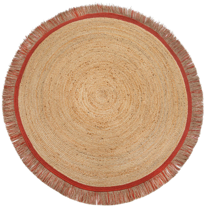 Tapis en jute KAHANA Terracotta