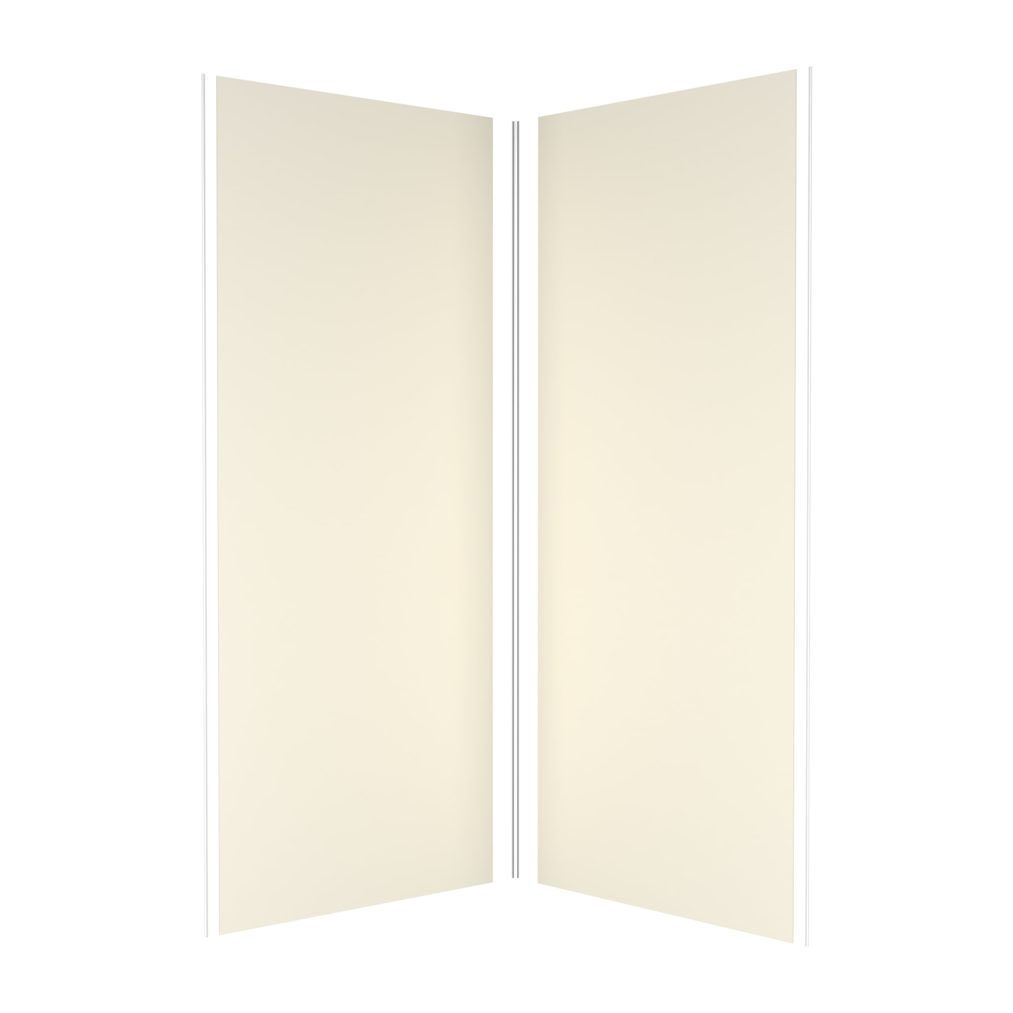 Pack 2 Panneaux muraux Ivoire 90x210cm avec Profilés Chrome - WALL'IT