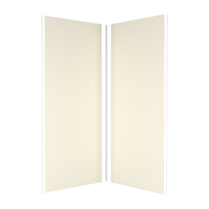 Pack 2 Panneaux muraux Ivoire 90x210cm avec Profilés Chrome - WALL'IT