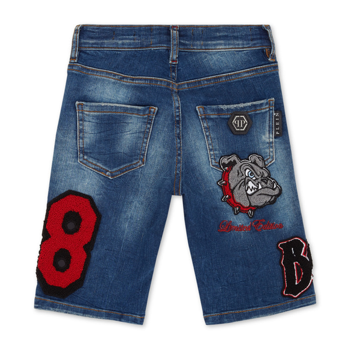 PHILIPP PLEIN SHORTS VAQUEROS FERMENTERA BULLDOGS