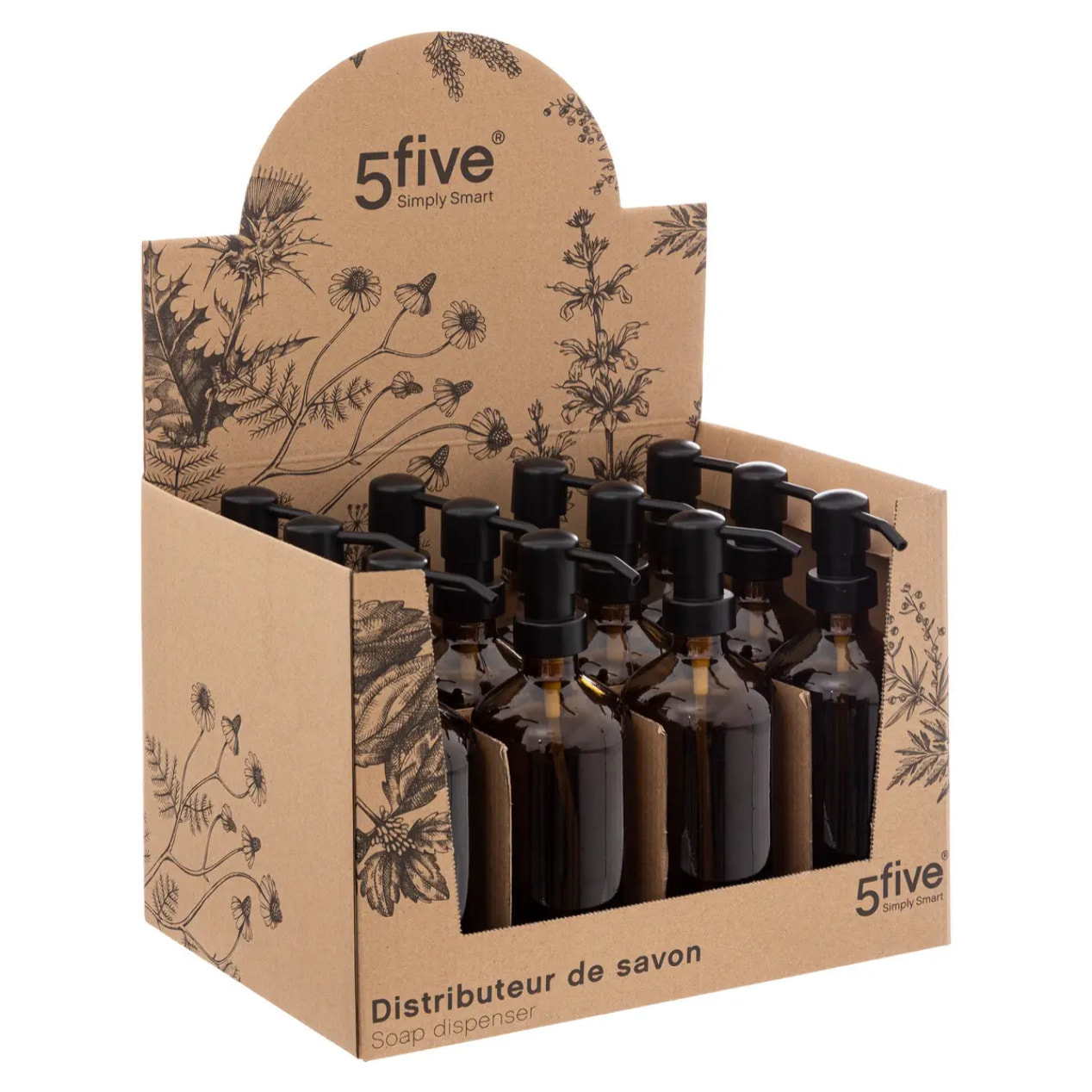 Distributeur à savon 450ml marron