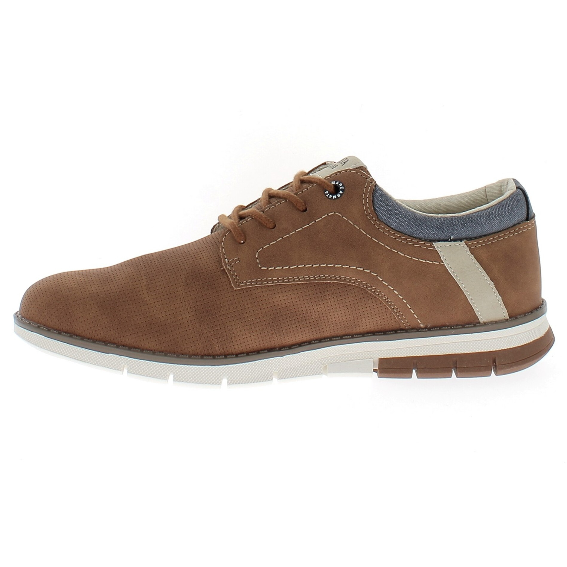 Armata di Mare Scarpe Uomo Scarponcino Casual Stringate con Soletta Rimovibile in Memory Foam AMU 1L909 Cuoio