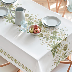 Nappe imprimée anti-tâches IVANA VERT