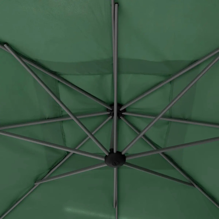 Parasol déporté carré Manoa Vert olive