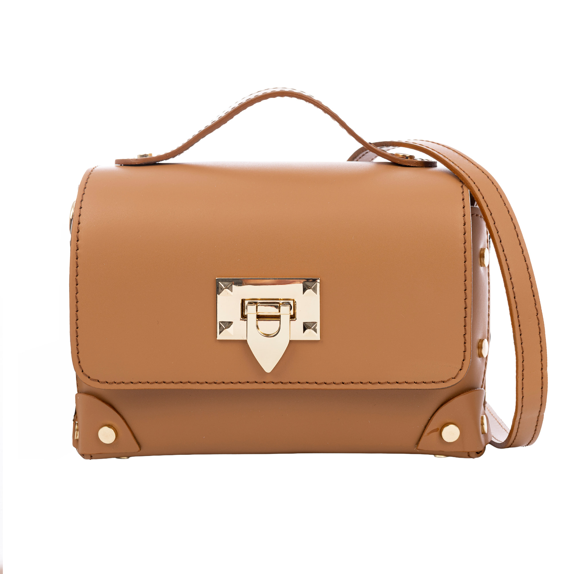 Barrali Bolso bandolera Mujer.Piel auténtica Ruga