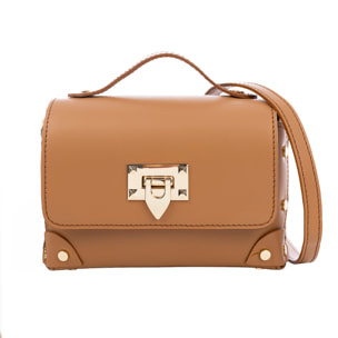 Barrali Bolso bandolera Mujer.Piel auténtica Ruga