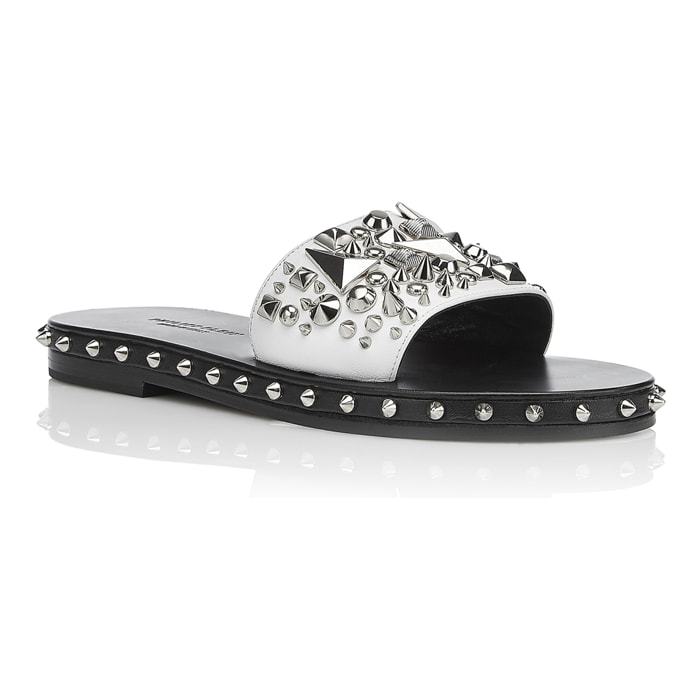 PHILIPP PLEIN Sandals Flat "You're my wonderwall"