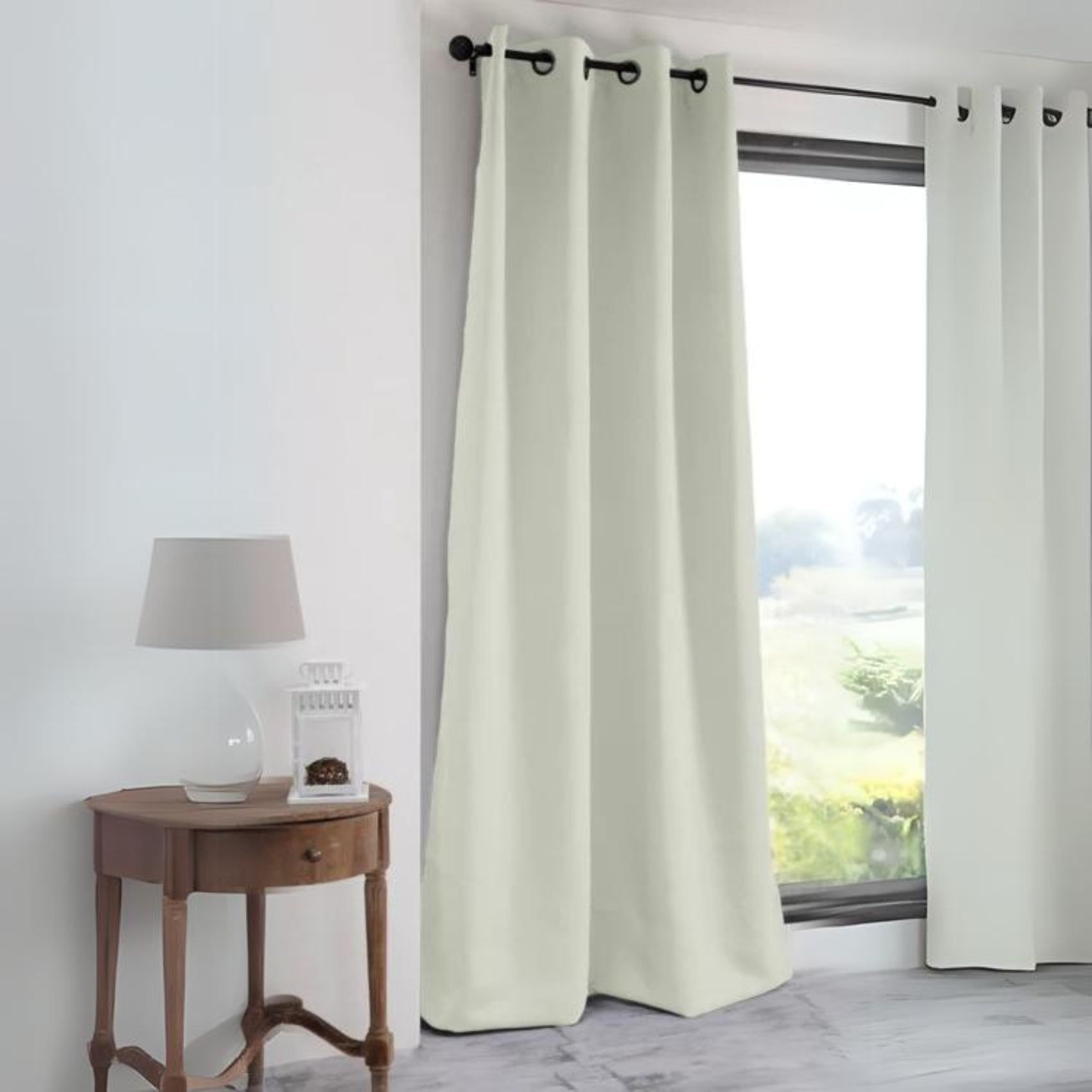 Rideau occultant uni 210gr/m2 - Ecru