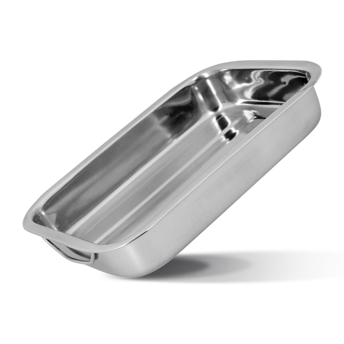 Plat à four rectangulaire en inox avec poignées 35x25cm HARRY