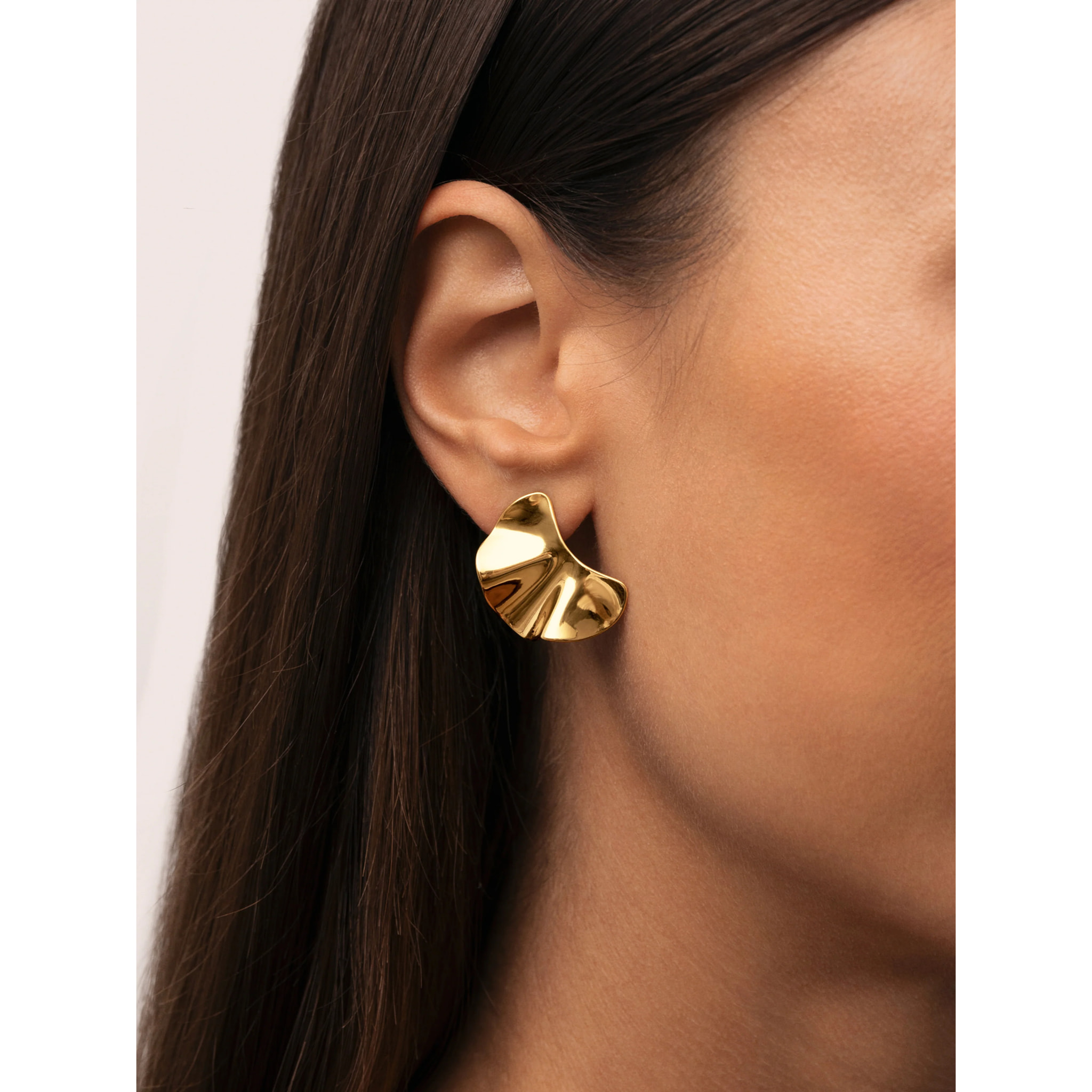 Pendientes Lora Acero Baño Oro