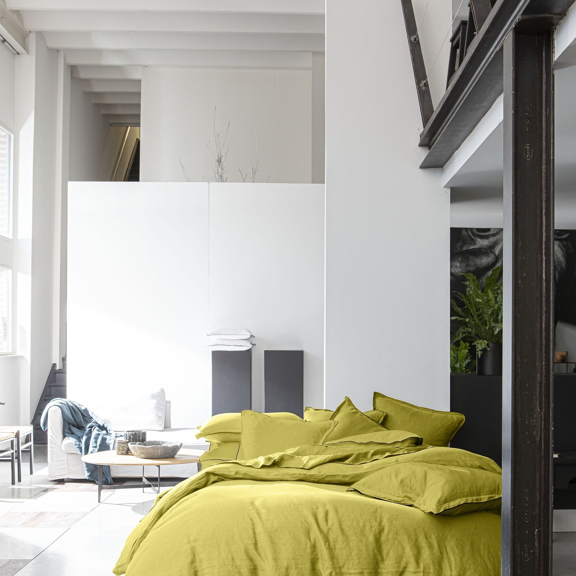 Parure Housse De Couette 3pcs 100% lin LavÉ 160g Poire