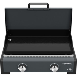 Plancha gaz CAMPINGAZ SIGMA 2 2210869 noir 2 brûleurs à poser, 58x36 cm