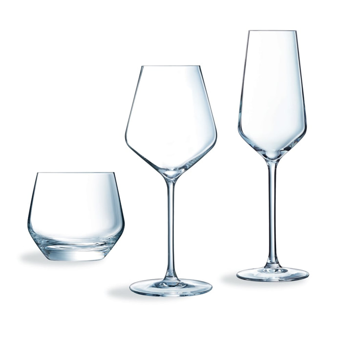 Ensemble 18 verres  Ultime - Cristal d'Arques
