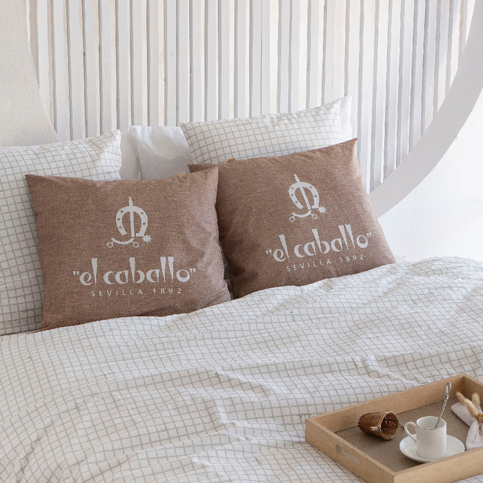 2 Fundas de almohada 50x50 cm lino BASIC - 100% algodón -