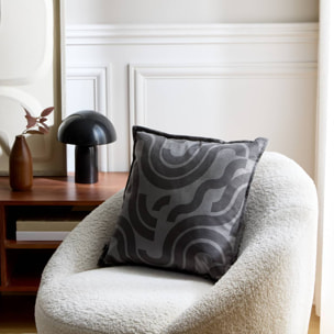 Coussin Lilou carré 45x45cm gris