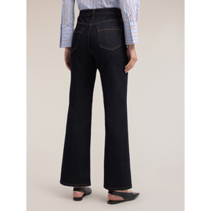Motivi - Jeans regular straight fit con piega sartoriale - Blu