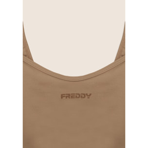 Top sportivo seamless con scollo a cuore e supporto leggero