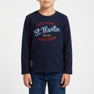 T-shirt maniche lunghe con ricamo logo