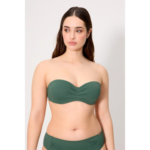 Top bikini bandeau Verde
