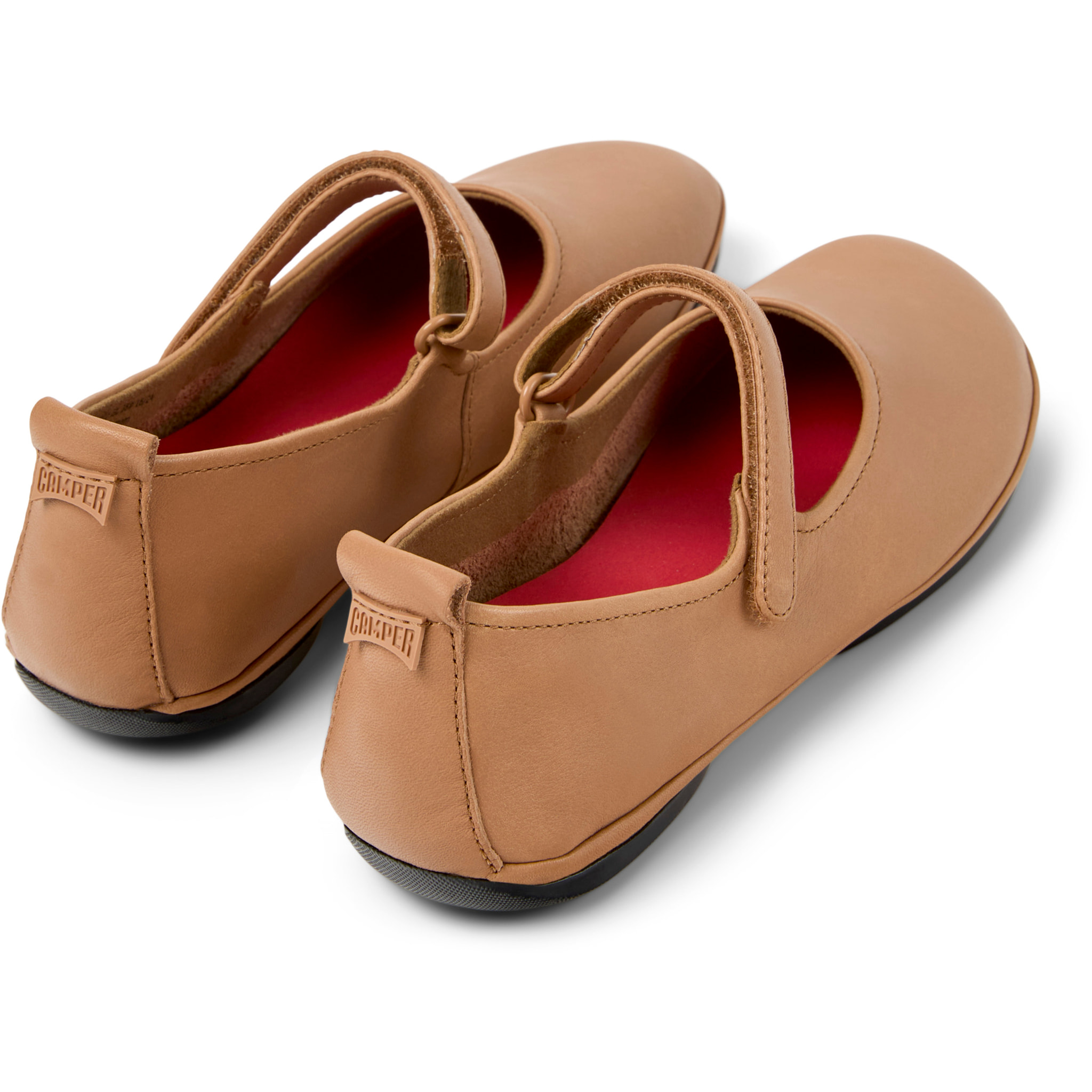 Ballerini - CAMPER Right Nina - Beige - Pelle liscia