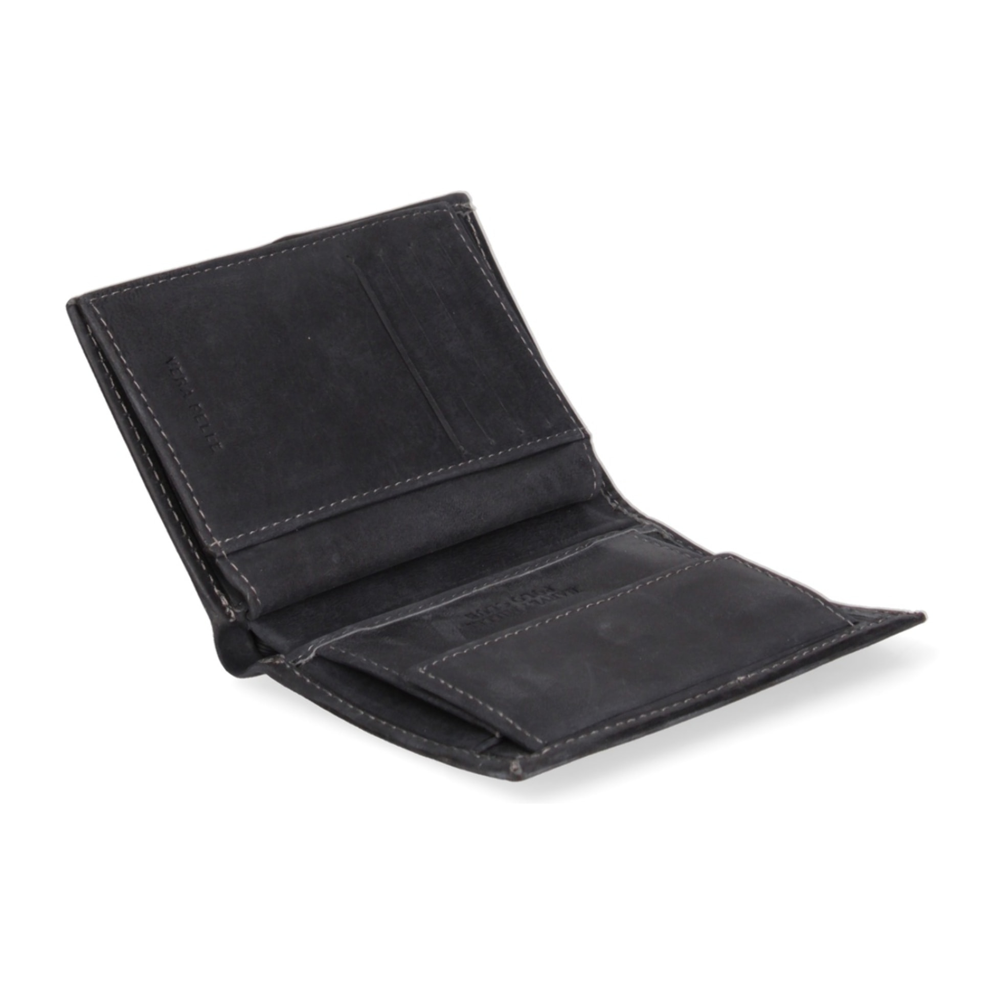Portafoglio uomo in vera pelle - Modello False - Sfoderato - 12.0 x 9.5 x 2.0 cm