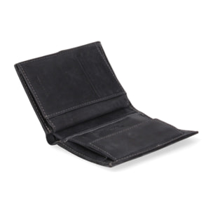 Portafoglio uomo in vera pelle - Modello False - Sfoderato - 12.0 x 9.5 x 2.0 cm