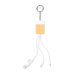 Cavo Micro USB, Tipo C e Lightning in bambù/marmo organico 5 V CC 2,4 A