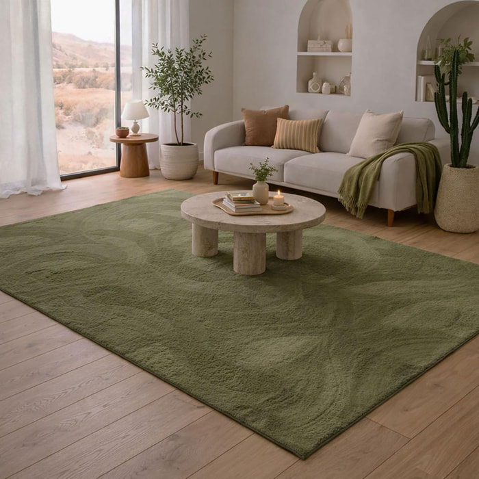 Tapis salon ultra doux, uni et lavable UNO, aussi idéal pour la chambre