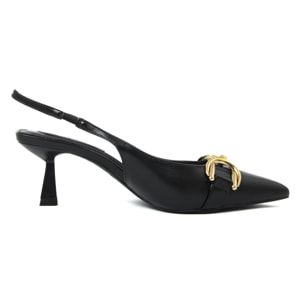 Slingback Donna colore Nero-Altezza tacco:7cm