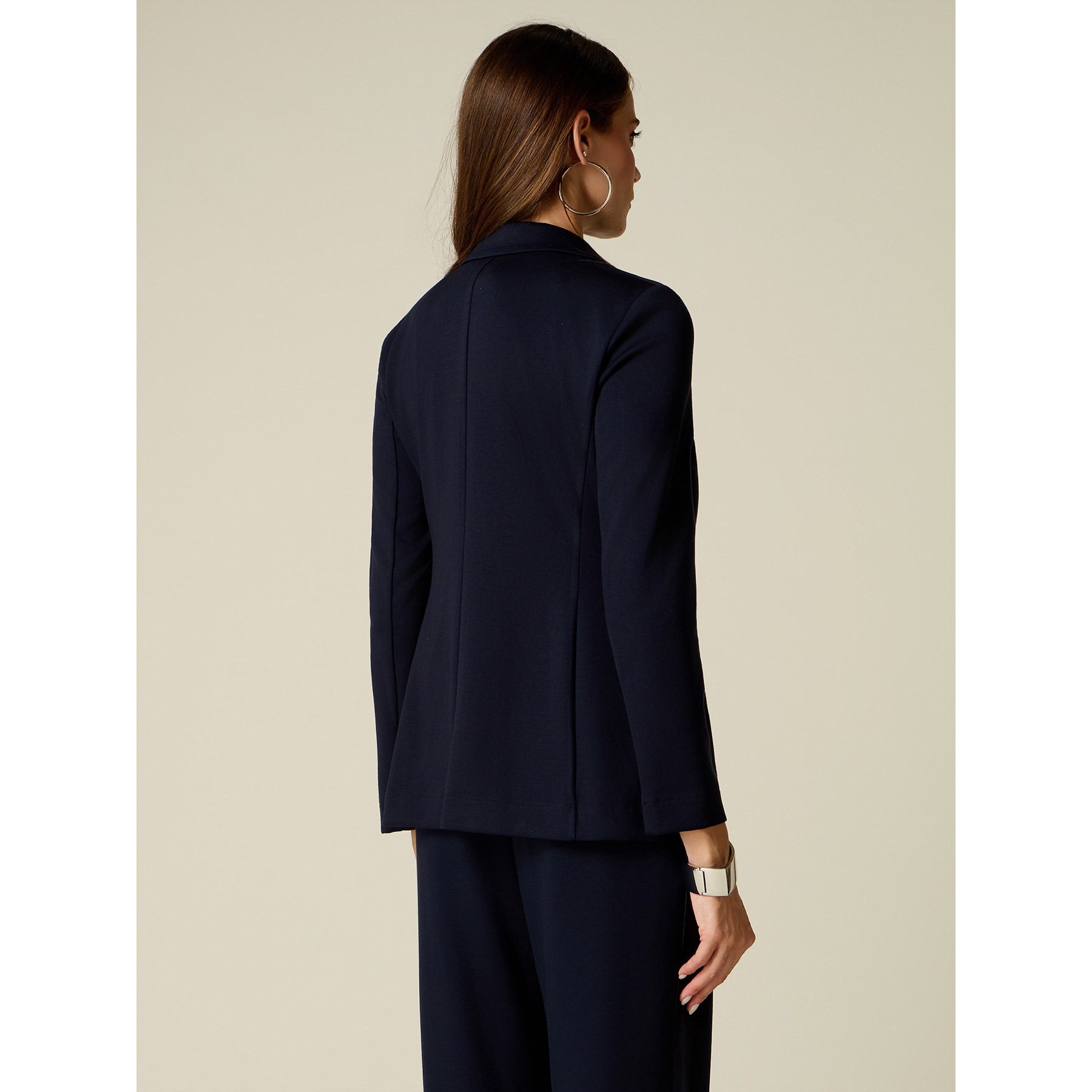 Oltre - Blazer in jersey scuba - Blu