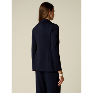 Oltre - Blazer in jersey scuba - Blu