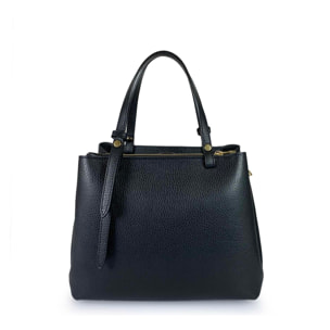 Borse Donna colore Nero-in pelle Made in Italy 25 X 19 X 11cm