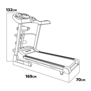 DYNAMIC - Tapis Roulant Elettrico Pieghevole 2200W inclinazione automatica, sospensioni ammortizzate autolubrificazione app system