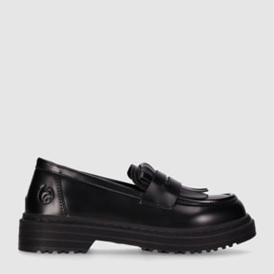 Zapatos de Piel Sintética - Negro - Tacón: Bajo