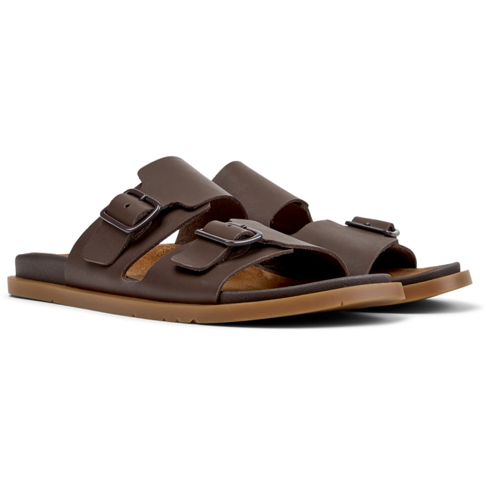 Sandalias - CAMPER Lluc Sandal - Marron - Cuero liso