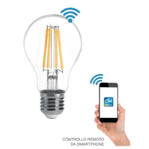 OMEGA Lampada Filament LED Smart WiFi A60 7W