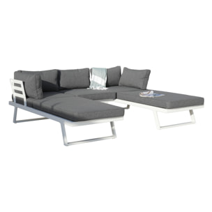 Rinconera de exterior – Blanco y gris