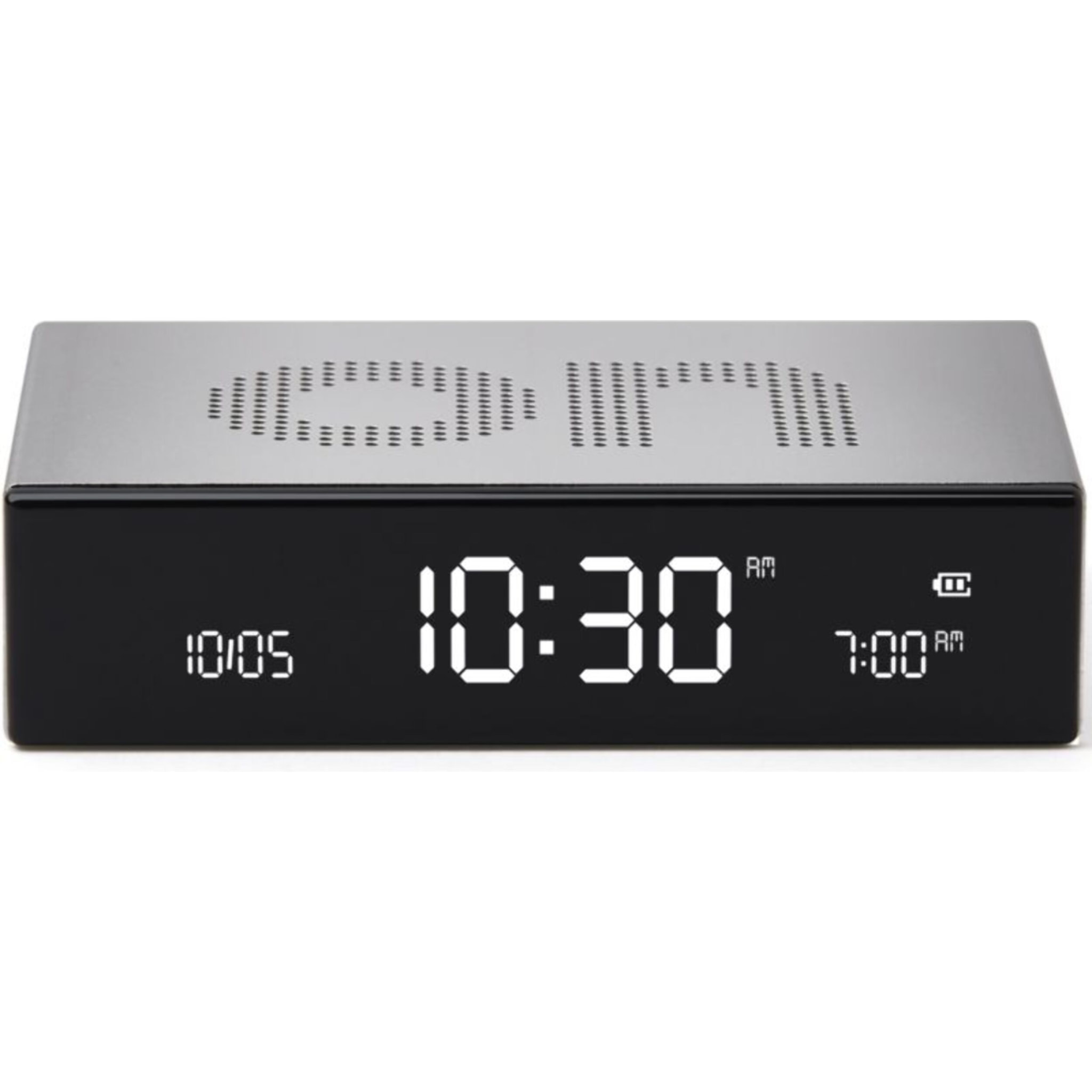 Réveil LEXON Flip Premium Rechargeable Aluminium