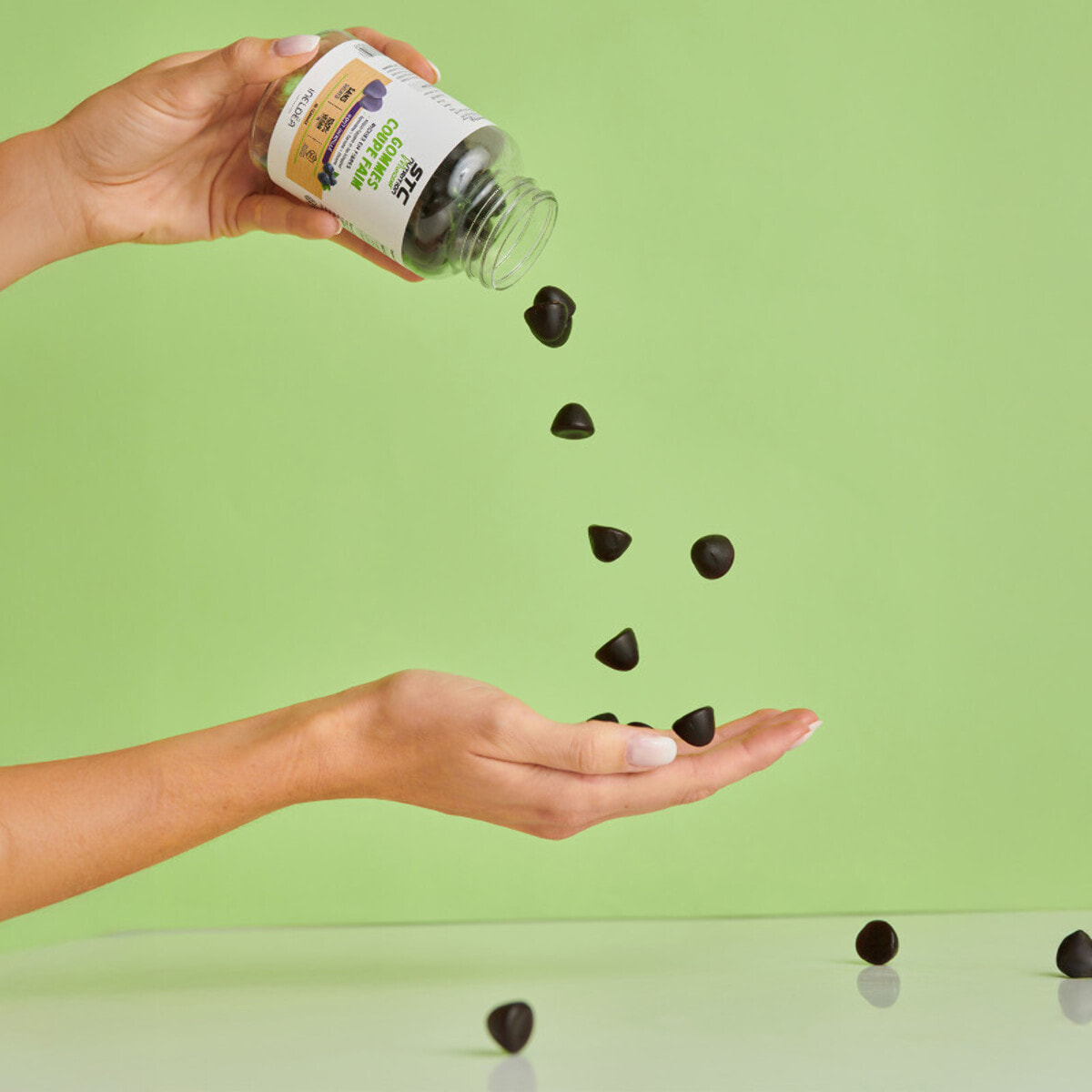 STC NUTRITION - Gommes Coupe Faim - Complément alimentaire sans sucres - Plantes, Chrome et Fibres - Réduit l'appétit et fringales - Soutien les objectifs de perte de poids - Goût myrtille - 60 gommes