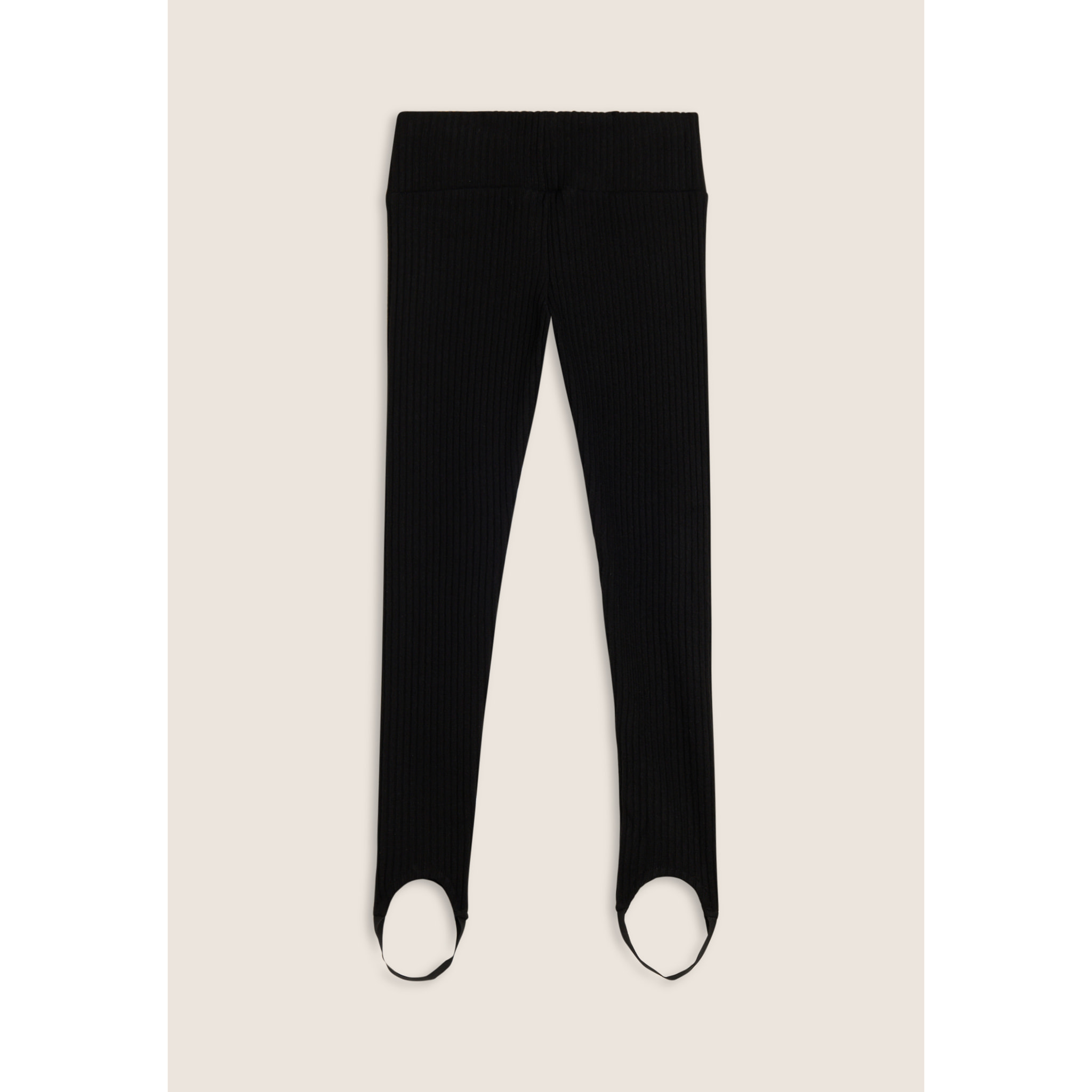 Leggings Bambina in viscosa a coste con ghette