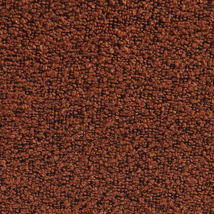Pouf. repose-pieds pour chauffeuse 1 place Boni bouclette texturée terracotta L 91 x P 63 x H 40cm - Boni