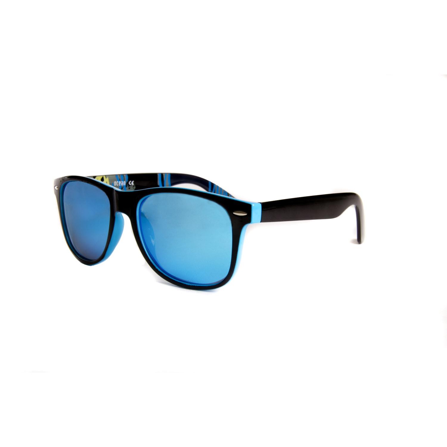 Gafas de sol OCEAN BEACH WAYFARER - Revo azul negro brillante
