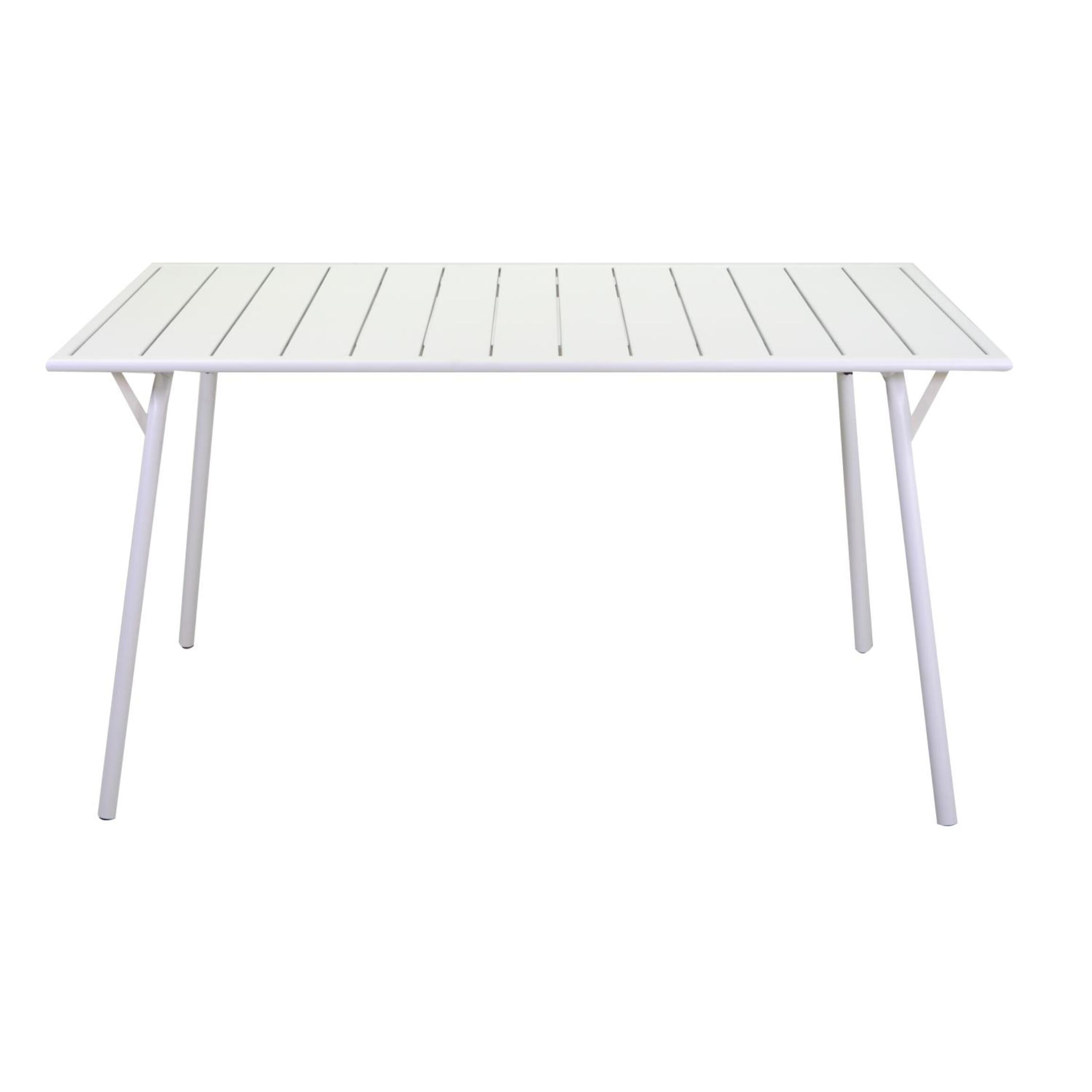 Tavolo pieghevole Rovigo Vacchetti in metallo bianco rettangolare cm140x80h74