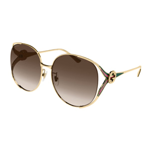 Gafas de Sol Gucci GG0225S-007 de Metal Mujer 63 mm