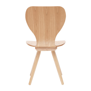 Chaises vintage en bois clair (lot de 2) NORDECO