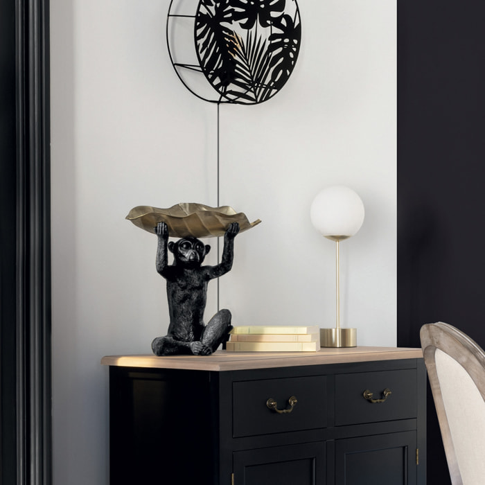 Statue "Singe feuille" H35 cm
